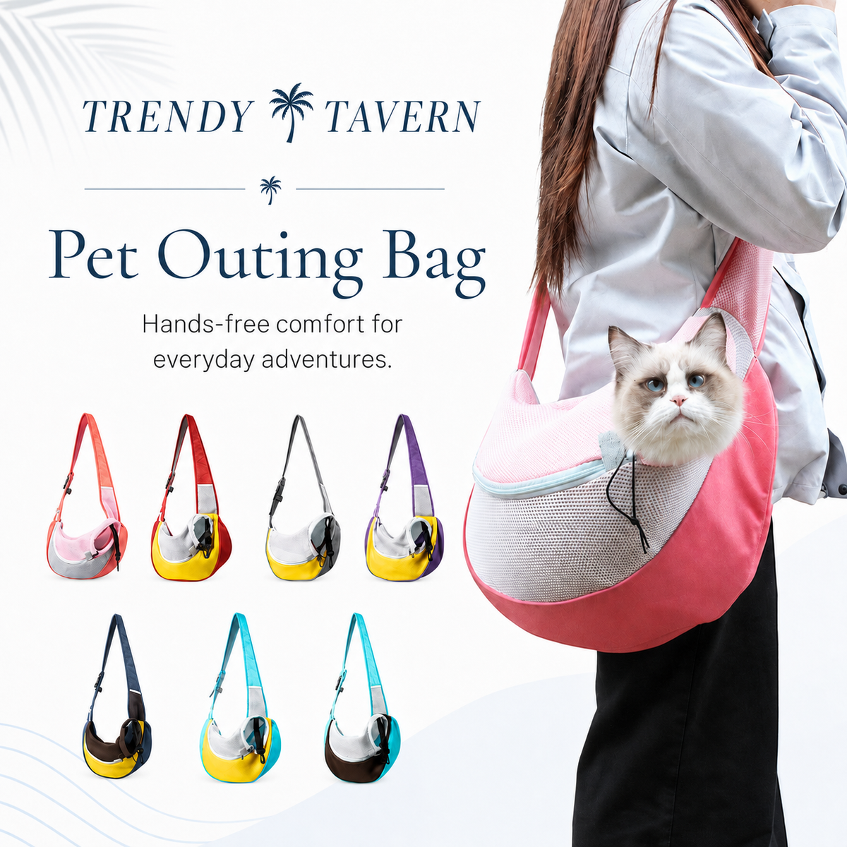 Pet Mesh Carrier Bag with Adjustable Strap